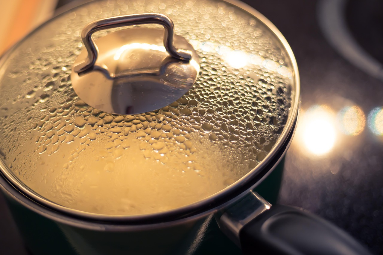 Illustration of water boiling on a mountaintop